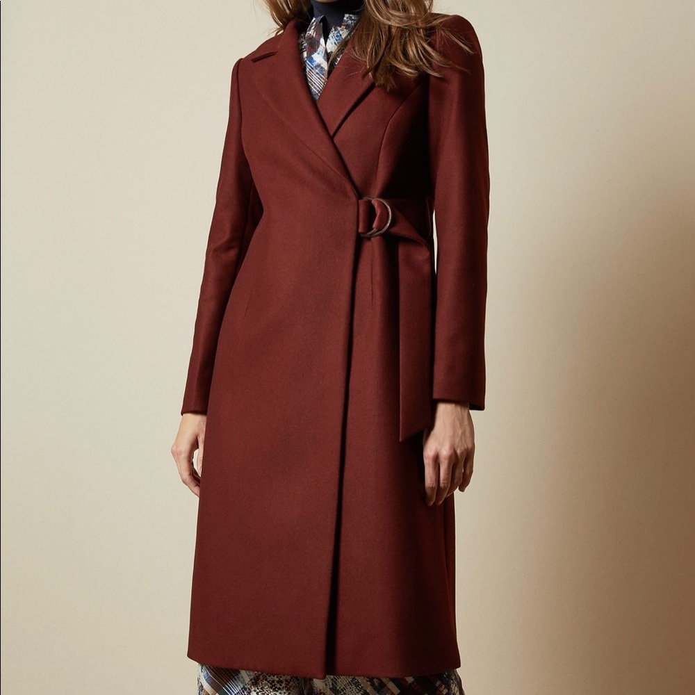 Ted Baker Dezpina Long Belted Wrap Over Coat
